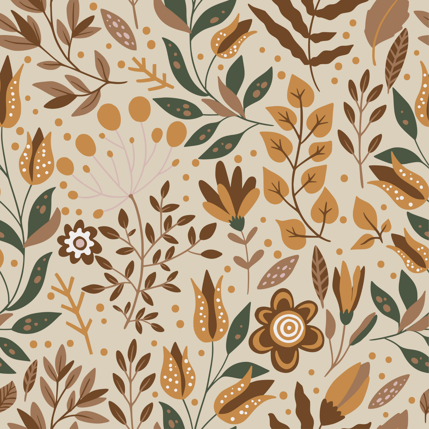 Fall Florals Greeting Card | Aru Paper Co
