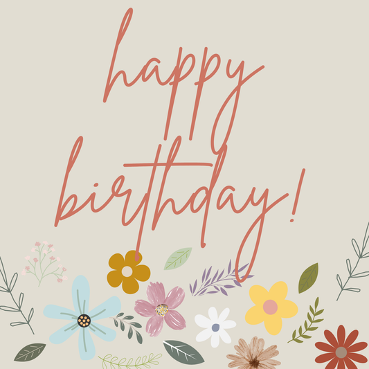 Happy Birthday - Floral Birthday Card