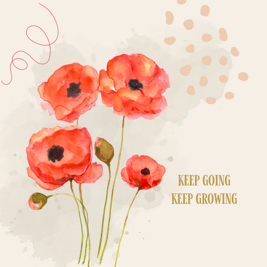 Keep Going, Keep Growing - Encouragement Card