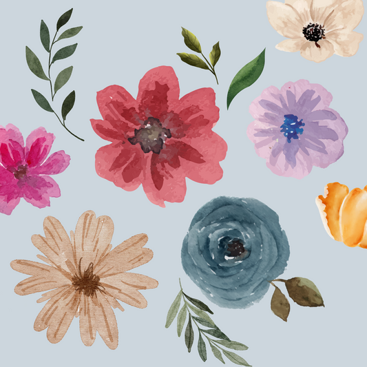The Bright Florals - Greeting Card
