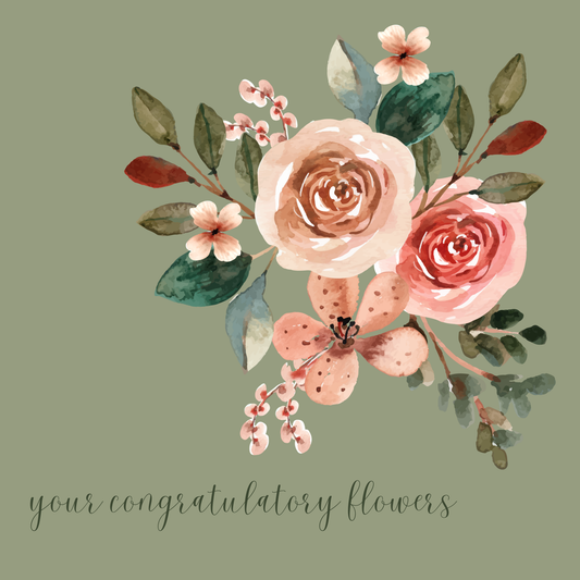 Your Congratulatory Flowers | Congratulations Card